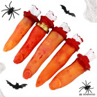 Halloween dekorācija ar asiņainiem mākslīgajiem pirkstiem, 5 gab.