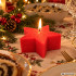 Aromātiskā Ziemassvētku svece zvaigznes formā, 10 cm