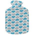 Gumijas termofors ar mīkstu pārvalku, 1700 ml, 34 × 19 cm