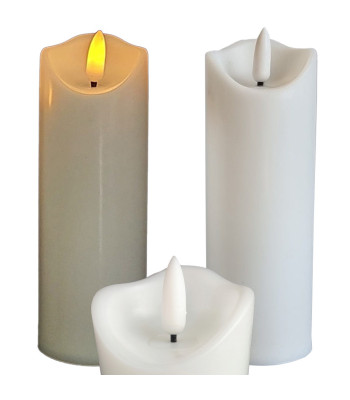 LED svece ar kustīgas liesmas efektu, kapu laternas ieliktnis, 12,5 × 5 cm