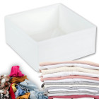 Tekstila organizators veļai, apģērbam un apaviem, balts, 28 × 28 × 13 cm