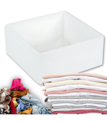 Tekstila organizators veļai, apģērbam un apaviem, balts, 28 × 28 × 13 cm
