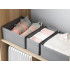 Tekstila organizators atvilktnei, pelēks, 28x28x13 cm