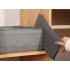 Tekstila organizators atvilktnei, pelēks, 28x28x13 cm