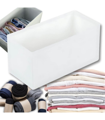 Organizators krūšturiem, apakšveļai, zeķēm un apģērbam, balts, 28x14x13 cm