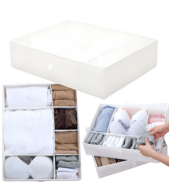 Atvilktņu organizators apakšveļai un zeķēm, balts, 44 × 34 × 11 cm