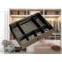 Apakšveļas un zeķu organizators ar 7 nodalījumiem, pelēks, 44x34x11 cm