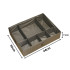Apakšveļas un zeķu organizators ar 7 nodalījumiem, pelēks, 44x34x11 cm
