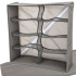 Tekstila organizators veļai un apģērbam, pelēks, 8 nodalījumi, 32 × 32 × 10 cm