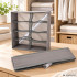 Tekstila organizators veļai un apģērbam, pelēks, 8 nodalījumi, 32 × 32 × 10 cm