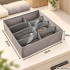 Tekstila organizators veļai un apģērbam, pelēks, 8 nodalījumi, 32 × 32 × 10 cm
