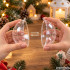 Atveramas caurspīdīgas plastmasas Ziemassvētku bumbiņas eglītei, nesaplīstošas, 12 gab., 8cm