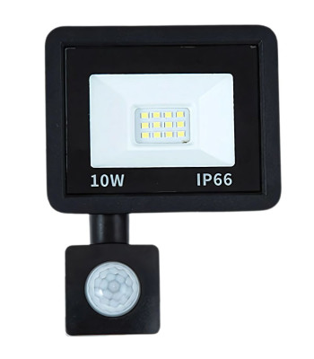 LED prožektors ar kustības un krēslas sensoru, 10 W, 6000 K, IP66