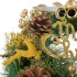 Ziemassvētku dekoratīvais vainags zelta krāsā Merry Christmas 40cm