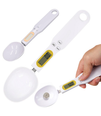 Elektroniskie virtuves svari-karote ar LCD displeju, precizitāte 0,1 g, 500 g