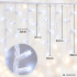 LED gaismas aizkars ar lāstekām, lietošanai ārā, auksti balts, 500 LED, 20 m