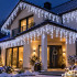 LED gaismas aizkars ar lāstekām, lietošanai ārā, auksti balts, 500 LED, 20 m