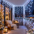 LED gaismas aizkars ar lāstekām, lietošanai ārā, auksti balts, 500 LED, 20 m