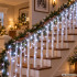 LED gaismas aizkars ar lāstekām, lietošanai ārā, auksti balts, 500 LED, 20 m