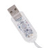 LED gaismas aizkars ar silti baltu gaismu, USB un tālvadības pulti, 300 LED, 3 m