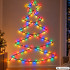 Ziemassvētku eglītes LED lampiņu virtene, RGB, savienojama, lietošanai telpās, 200 LED
