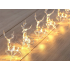 Ziemassvētku LED gaismas virtene ar mirdzošiem ziemeļbriežiem, 10 LED