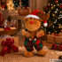 Dejojošs un dziedošs Ziemassvētku plīša ziemeļbriedis, 32 cm