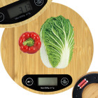 Bambusa virtuves svari ar LCD displeju un skārienvadību, 0–5 kg