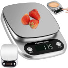 Elektroniskie virtuves svari ar LCD displeju, sudraba krāsā, 3 kg, 0,1 g
