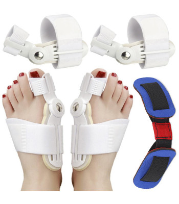 Hallux valgus korekcijas ortožu komplekts ar pēdu paplašinātāju (2 ortozes + 1 paplašinātājs)