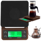 Elektroniskie virtuves svari kafijas pagatavošanai ar hronometru un TARE funkciju, 5kg, 0,1g