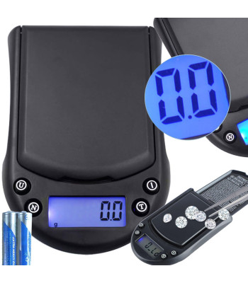 Precīzi elektroniskie kabatas juveliersvari 500 g/0,1 g