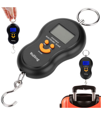 Piekaramie elektroniskie zvejas un bagāžas svari ar LCD displeju un HOLD funkciju, 50 kg/10 g