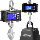 Piekaramie āķa svari ar LCD displeju, akumulatora barošanu, 500 kg