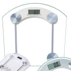 Elektroniskie vannas istabas svari ar LCD displeju, stikla, analītiskie, caurspīdīgi, 180 kg