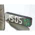 Digitālais LED pulkstenis-modinātājs ar termometru un spoguļa displeju, USB un bateriju barošana, 23cm x 7cm x 3,5cm