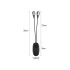LED galda lampa ar klipsi lasīšanai, divi elastīgi zari, melna, 30 cm