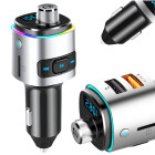 Bluetooth FM raidītājs un automašīnas lādētājs ar ātro uzlādi, 2 USB portiem un LED apgaismojumu