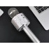Apaļas formas bezvadu karaoke mikrofons ar Bluetooth skaļruni, maciņu un dažādiem režīmiem