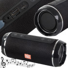 Pārnēsājams Bluetooth boombox skaļrunis ar FM radio, USB un AUX, melns, 18cm x 8cm x 8cm