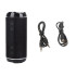 Pārnēsājams Bluetooth boombox skaļrunis ar FM radio, USB un AUX, melns, 18cm x 8cm x 8cm