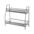 Divu līmeņu virtuves plaukts-organizators garšvielām, loft stilā, melns, 31 × 32,5 × 17 cm