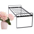 Vienlīmeņa metāla virtuves plaukts-organizators, melns, 51,5 × 18,5 × 21 cm