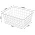 Metāla stiepļu grozs-organizators virtuvei, balts, 28,5 × 22 × 12 cm