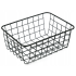 Metāla stiepļu grozs-organizators virtuvei un augļiem, melns, liels, 28,5 × 22 × 12 cm
