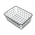 Metāla stiepļu grozs-organizators virtuvei un augļiem, melns, liels, 28,5 × 22 × 12 cm
