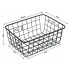 Metāla stiepļu grozs-organizators virtuvei un augļiem, melns, liels, 28,5 × 22 × 12 cm
