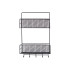 Piekarināms metāla plaukts-organizators virtuvei un vannasistabai, melns, 42 × 26 × 13 cm