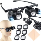 Palielināmās brilles ar LED apgaismojumu, 2x, 6x, 8x, 12x, 24x
