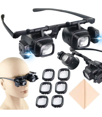 Palielināmās brilles ar LED apgaismojumu, 2x, 6x, 8x, 12x, 24x